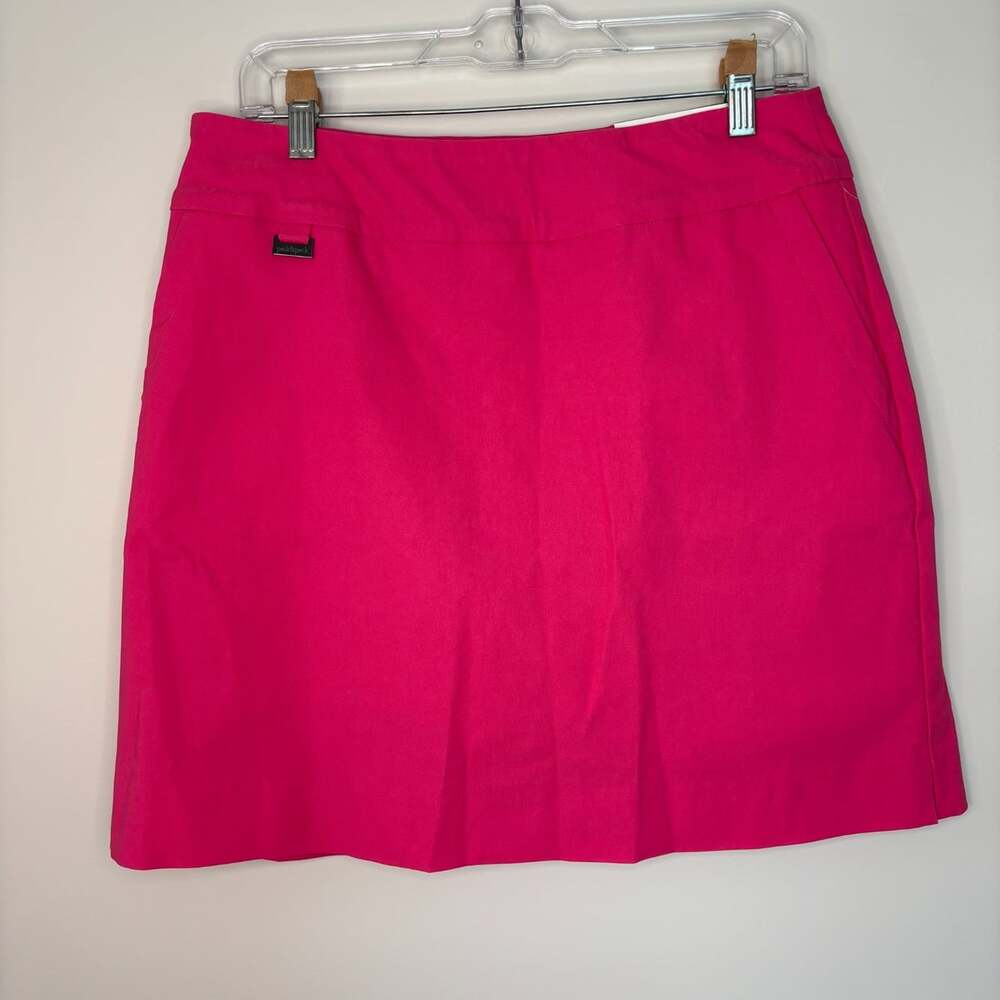 Peck & Peck NEW skort womens 10 pink stretch slash pockets lined golf